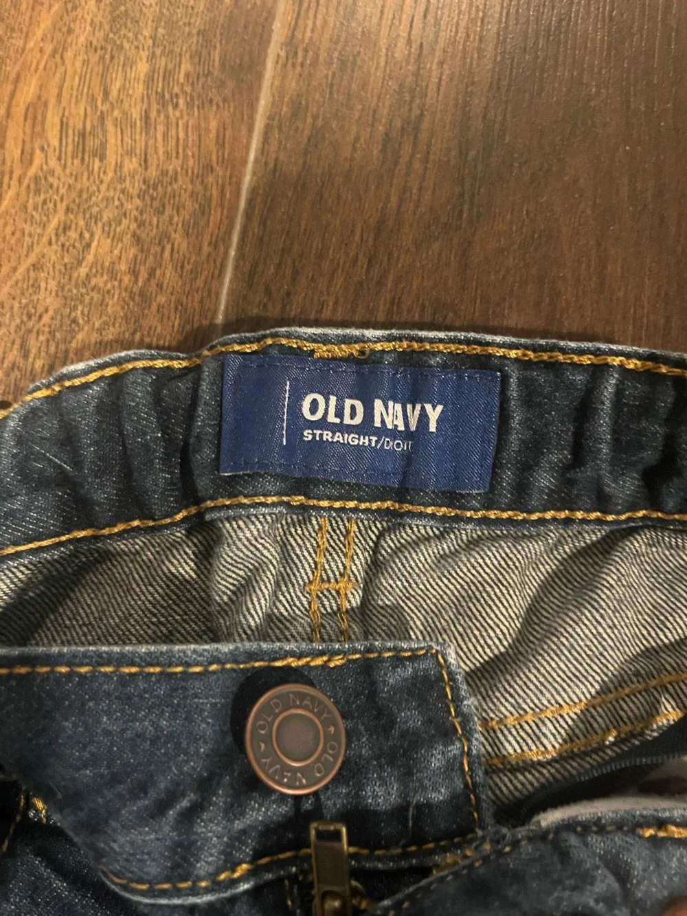 Old Navy Boys Dark Blue Straight-Leg Jeans